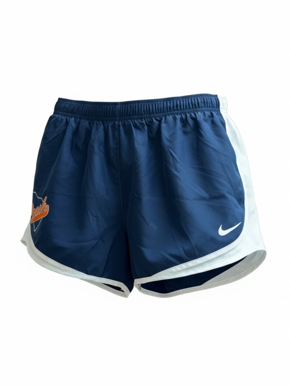 Nike Women's Deep Blue Running Shorts with White Side Panels